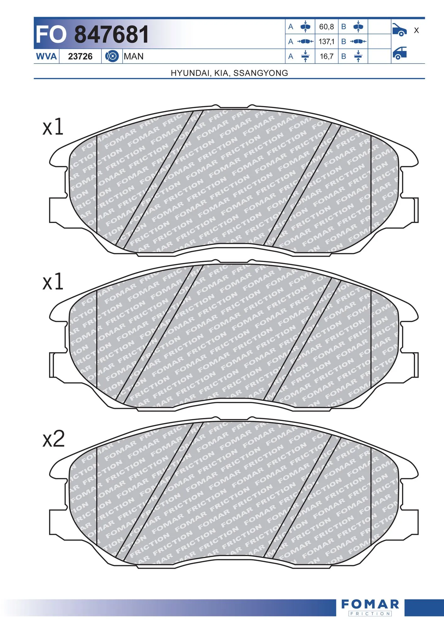 Brake Pad Set, disc brake